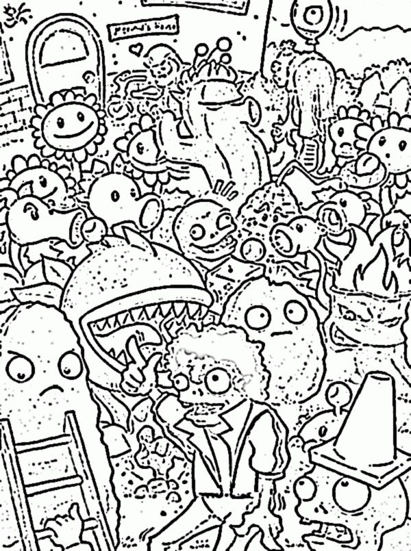 plant vs zombie 2 coloring pages