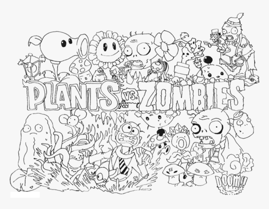 plant zombie coloring pages
