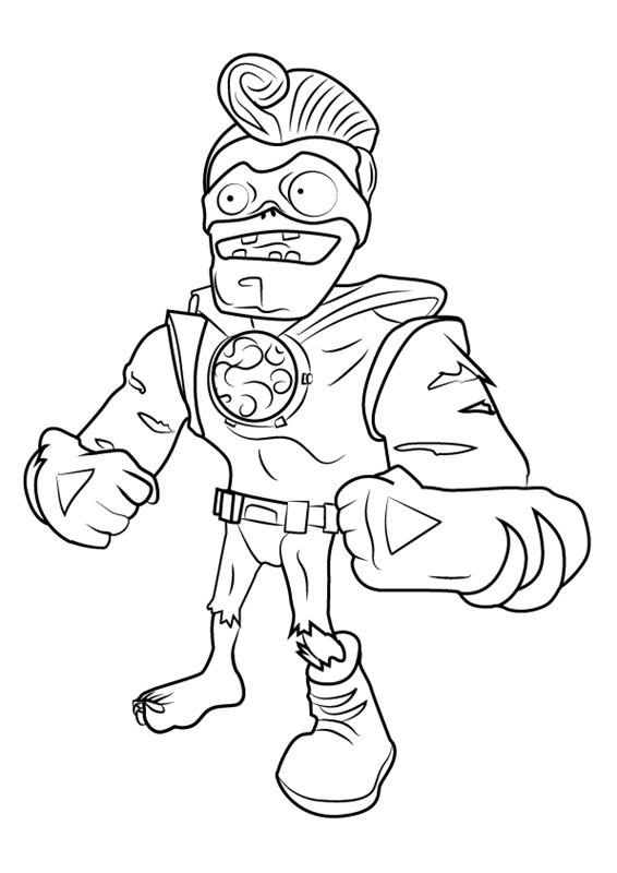 plants vs zombie 3 coloring pages captain