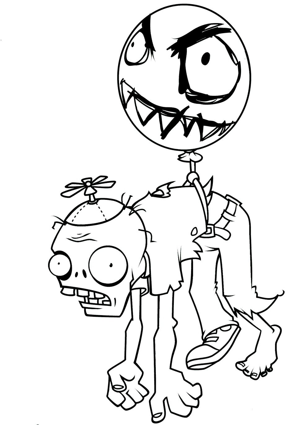 plants vs zombie coloring pages