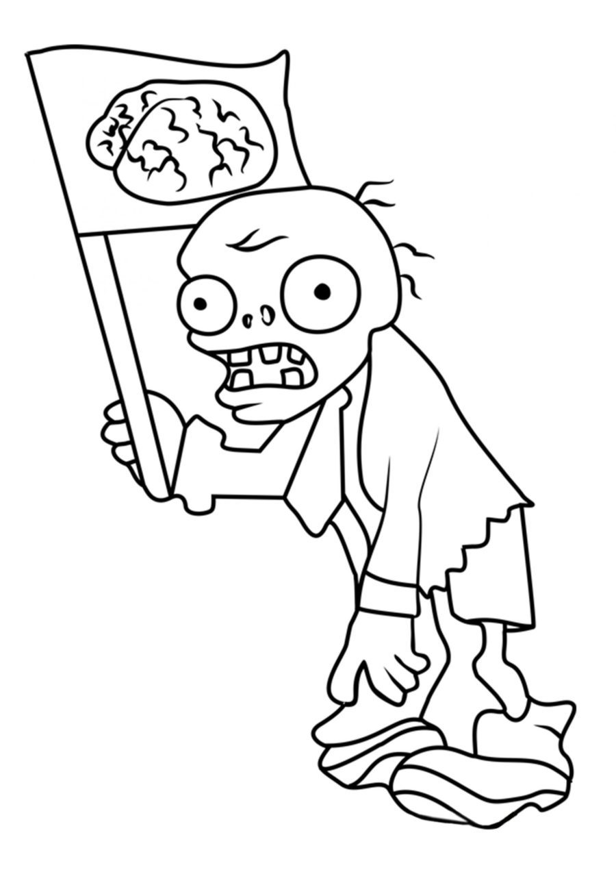 plants vs zombies coloring pages zombie