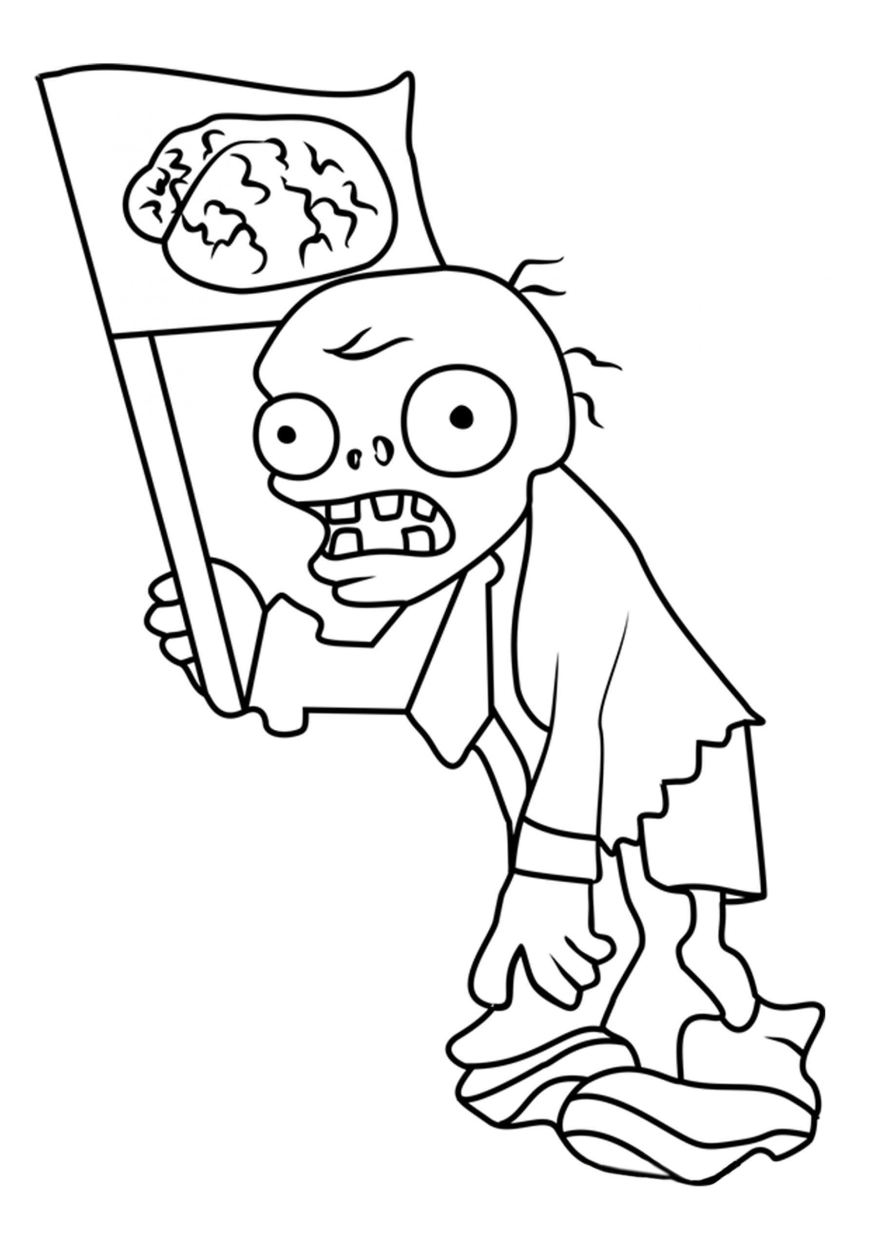 plants vs zombies coloring pages zombie