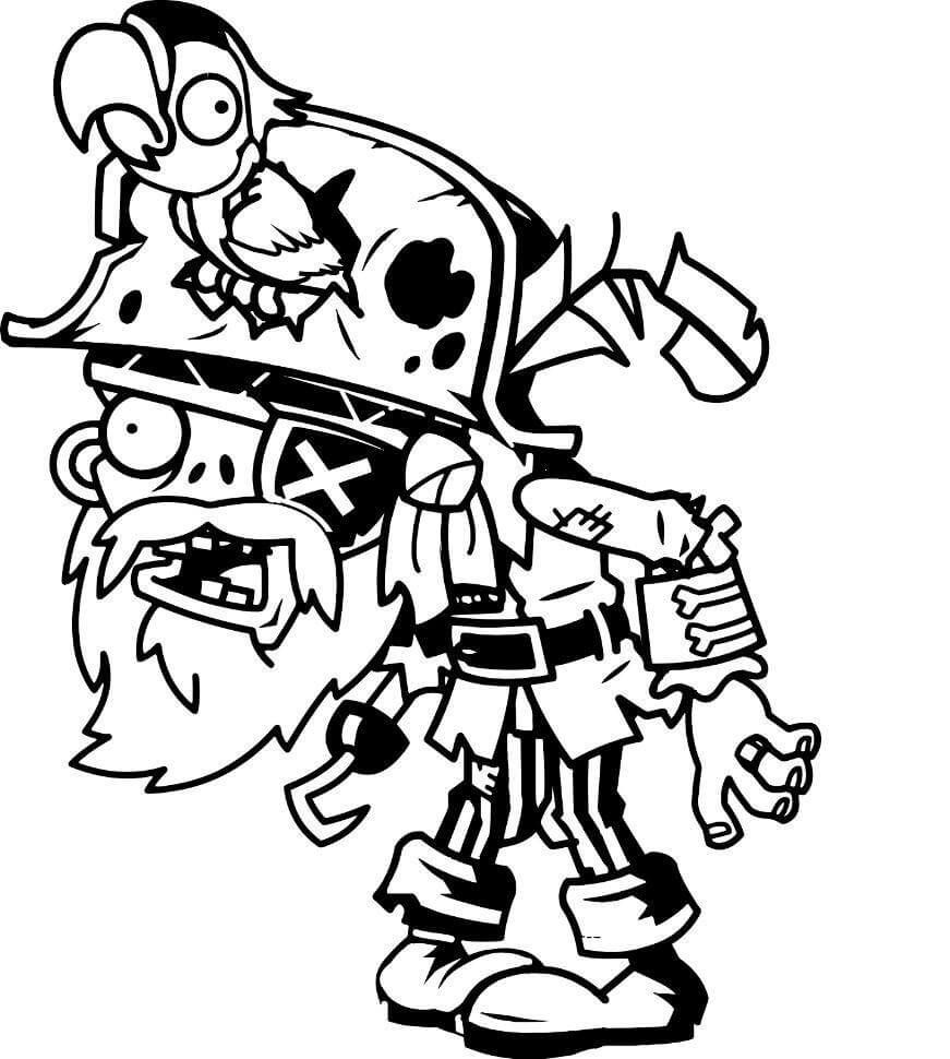 plants vs zombies garden warfare 2 zombie pirate coloring pages