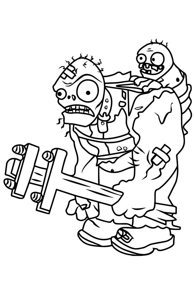 plants vs zombies garden warfare zombie boss coloring pages