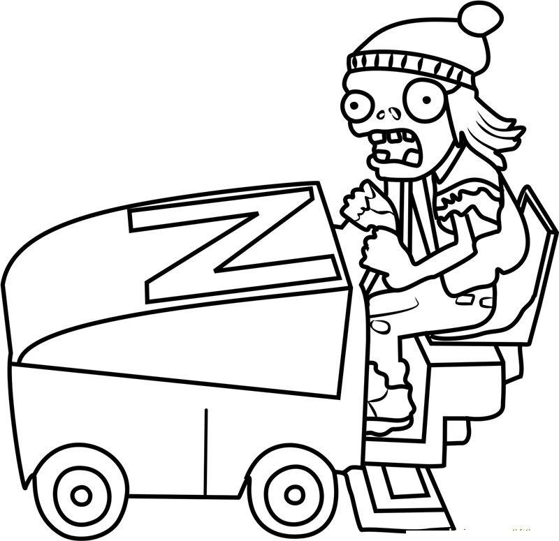 plants vs zombies junior abominal snowman zombie coloring pages