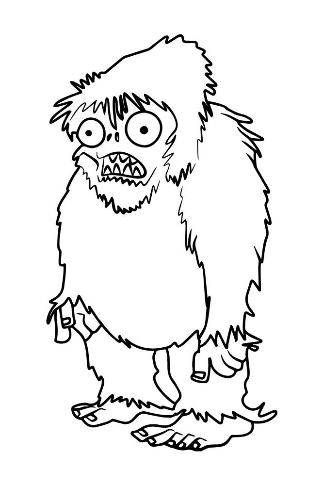 plants vs zombies junior zombie yeti coloring pages