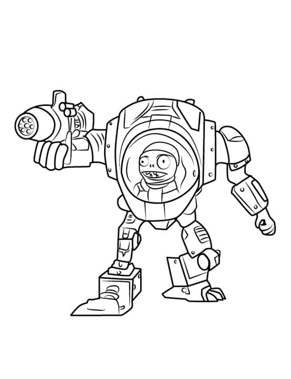 plants vs zombies robot zombie coloring pages