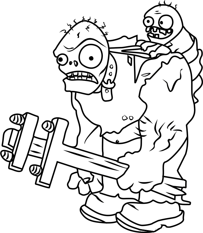 plants vs zombies zombie characters coloring pages