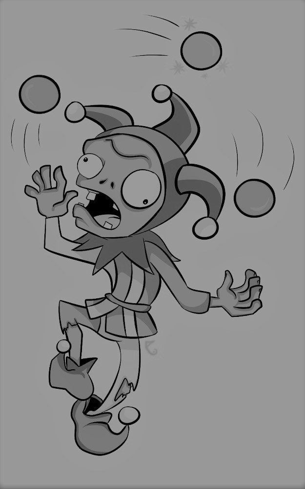 plants vs zombies zombie jester coloring pages