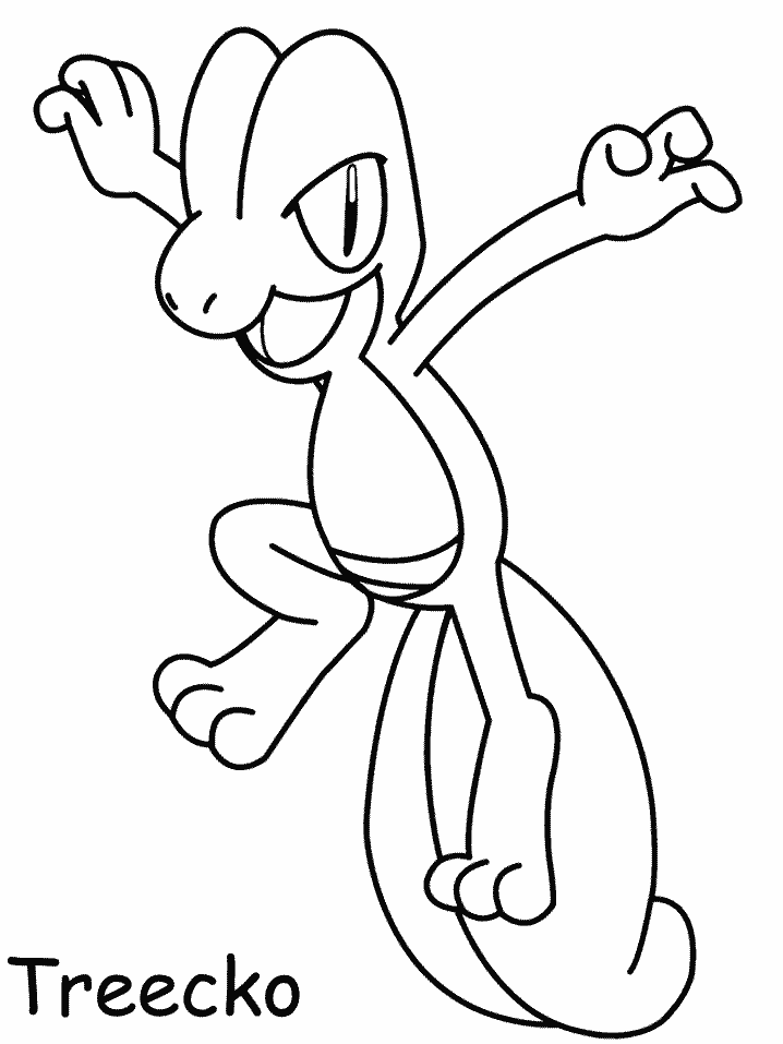 Treecko Coloring Pages