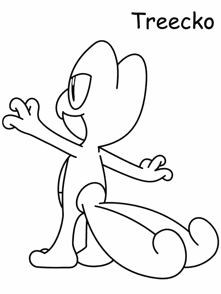 Treecko Coloring Pages Free