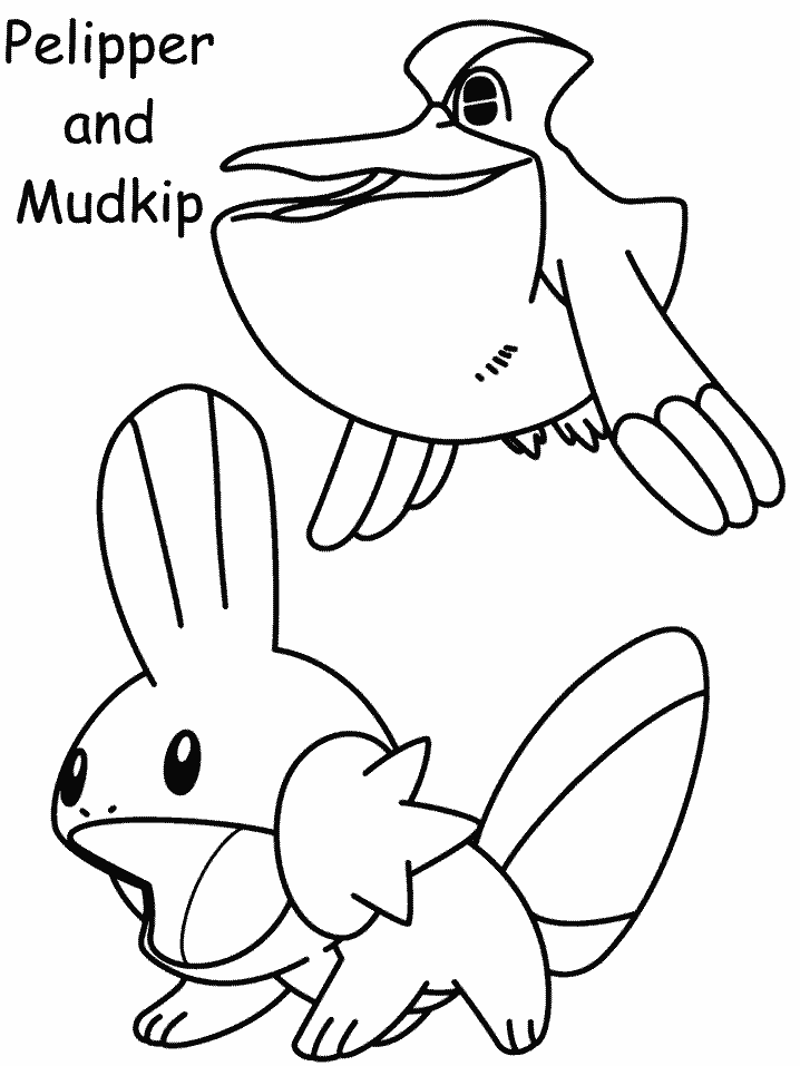 Pelipper And Mudkip Coloring Pages