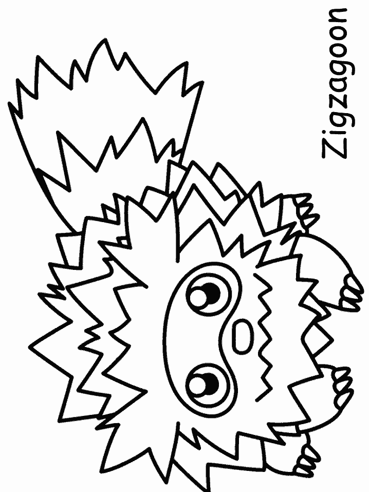 Zigzagoon Coloring Pages