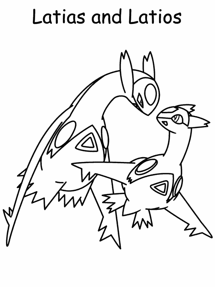Latias And Latios Coloring Pages