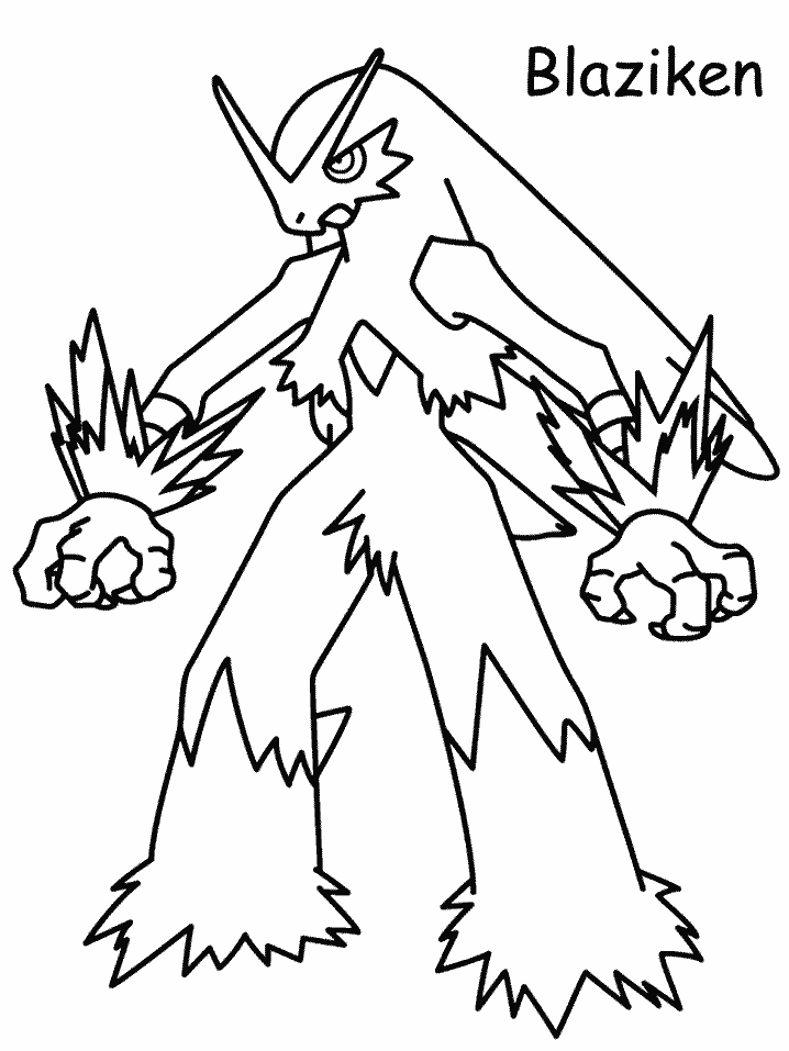 Blaziken Coloring Pages