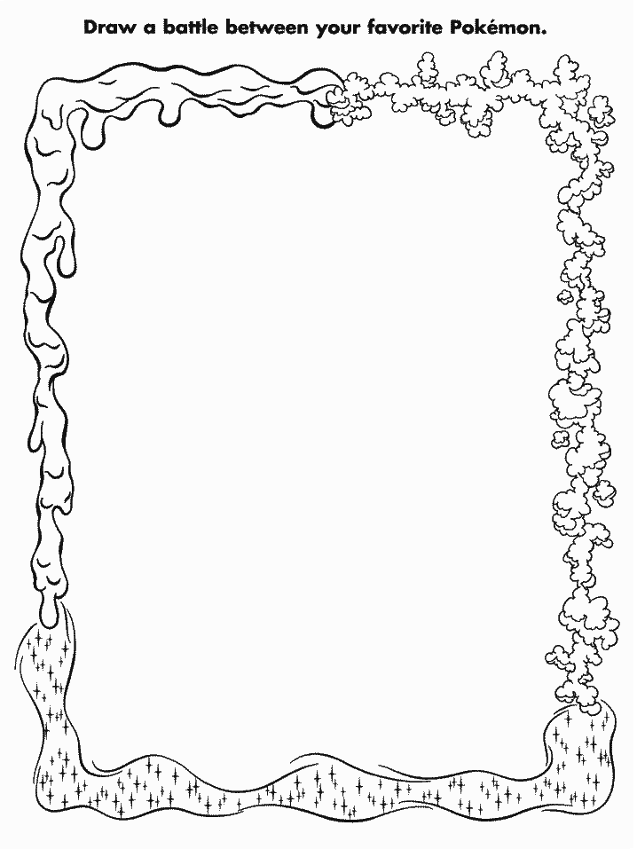 Pokemon Frame Coloring Pages