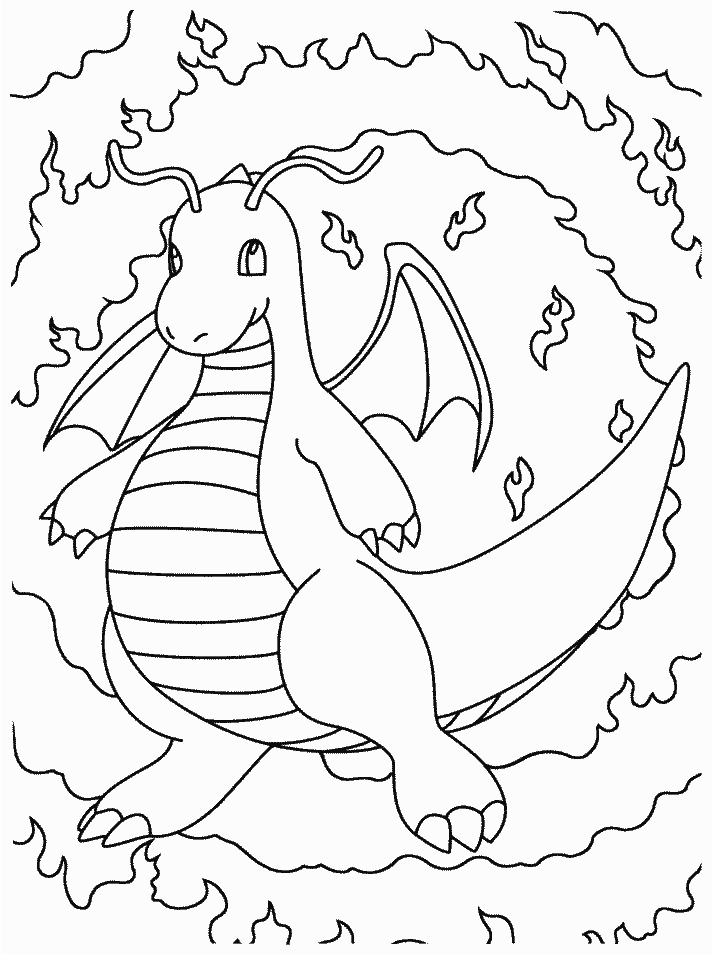 Dragonite Coloring Pages Free