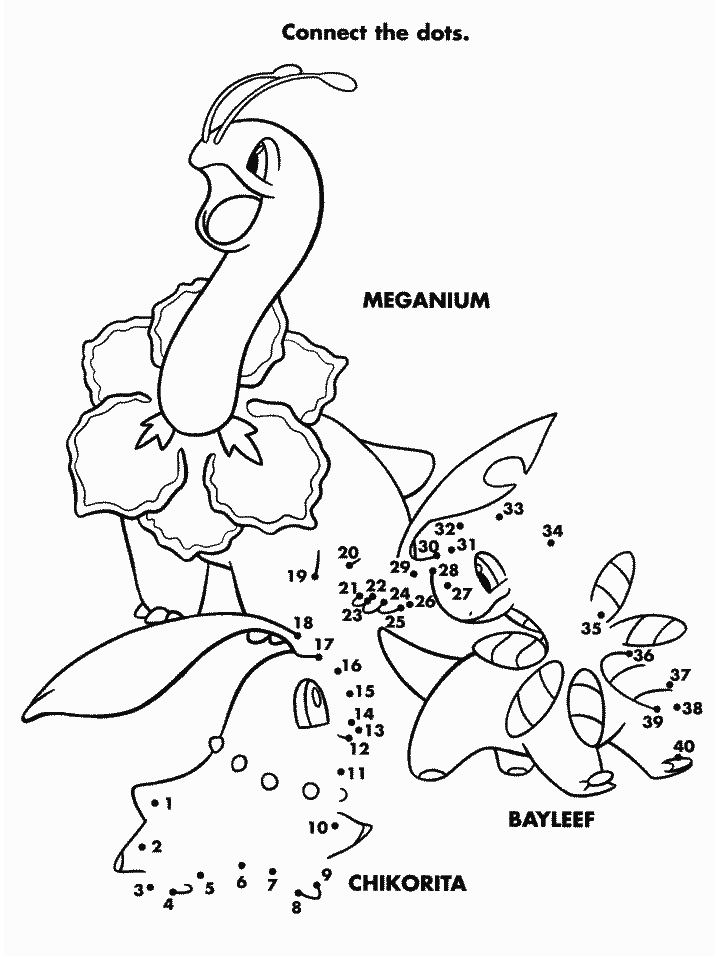Pokemon Connect The Dot Coloring Page