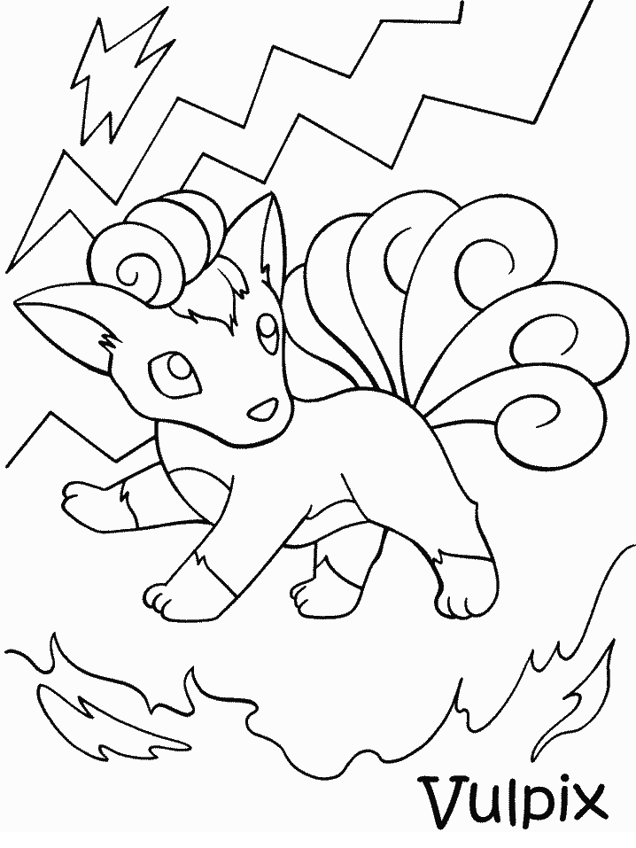 Vulpix Coloring Pages