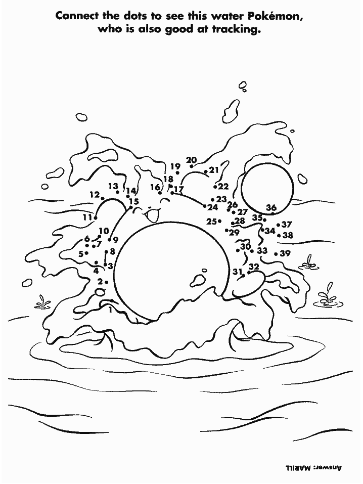 Pokemon Connect The Dot Coloring Pages