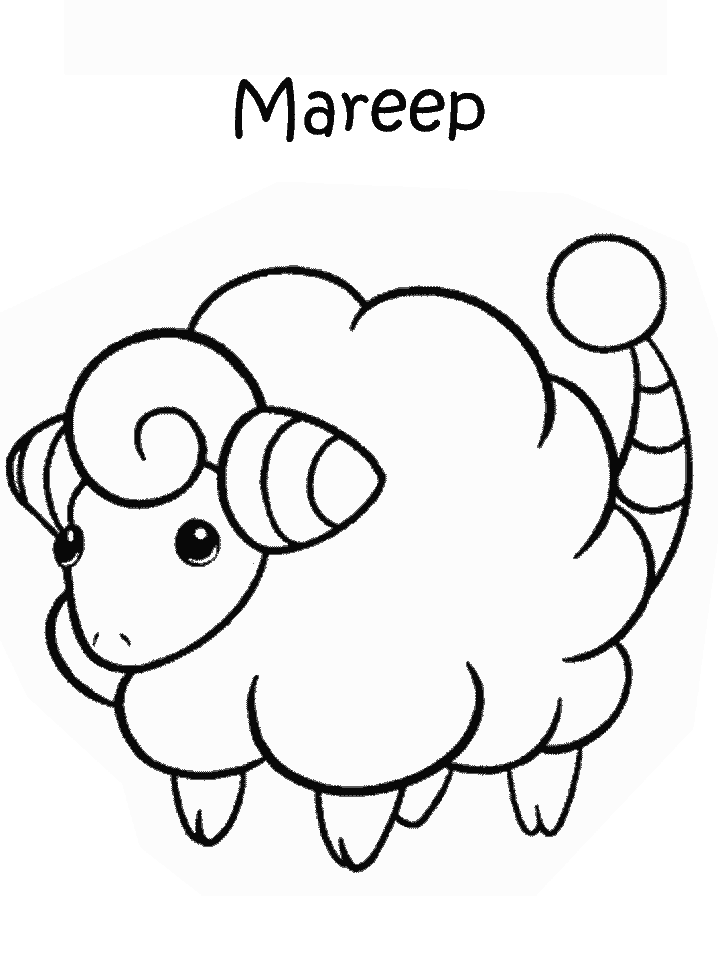 Mareep Coloring Pages