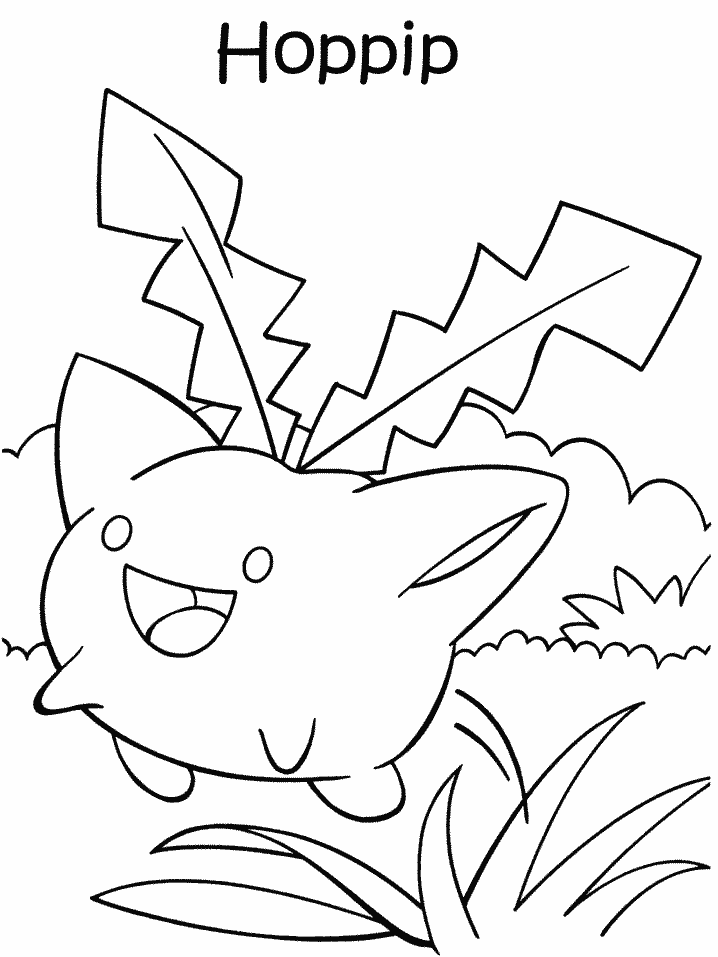 Pokemon Hoppip coloring page