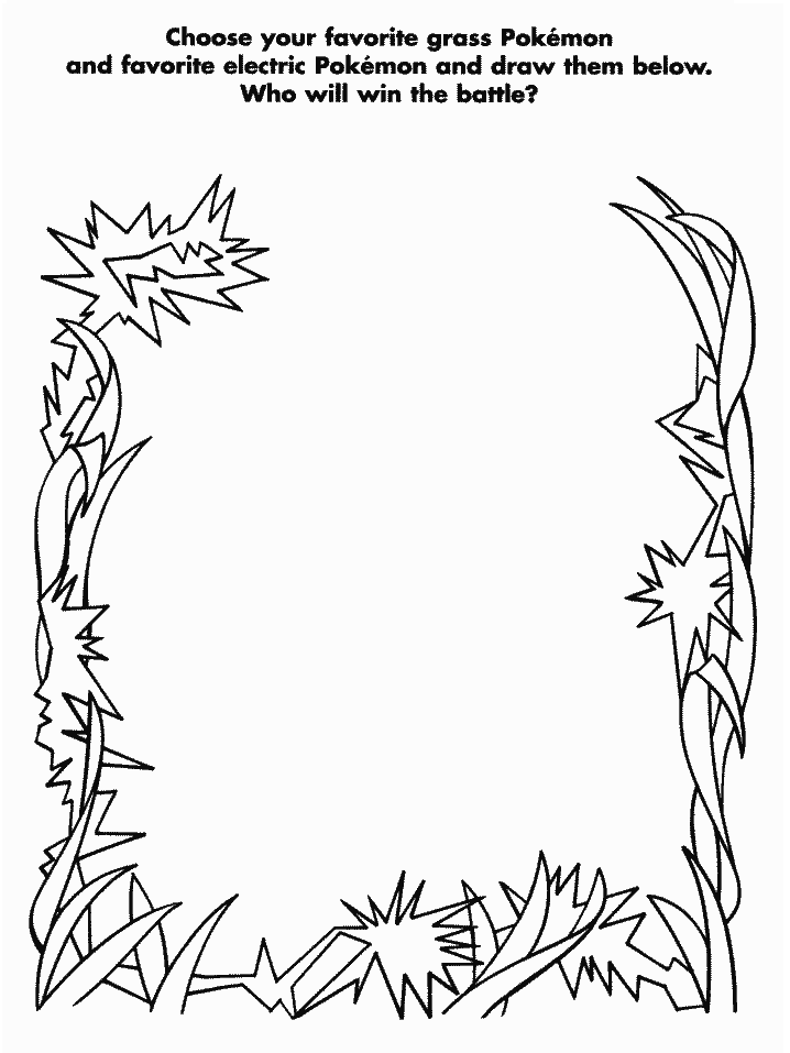 Pokemon Frame Coloring Page