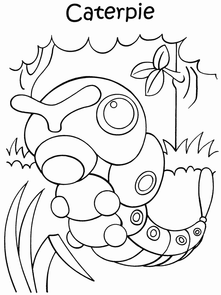Pokemon Caterpie Coloring Pages