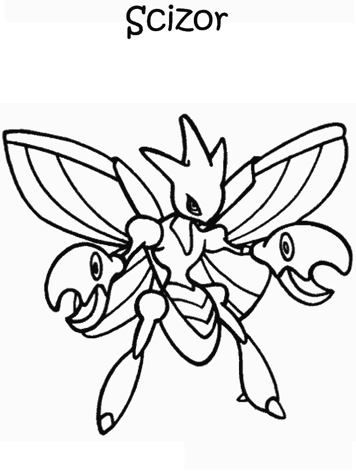 Scizor Coloring Pages