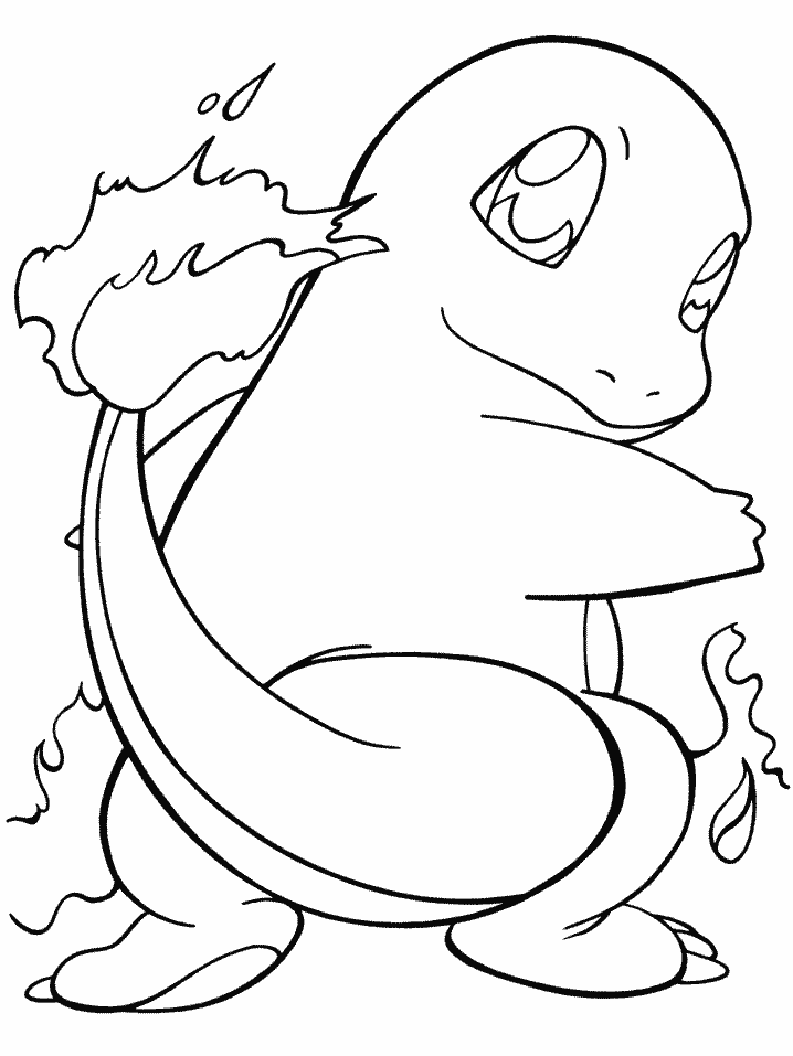 Charmander Coloring Page Free