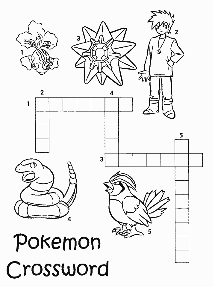 Pokemon Crossword