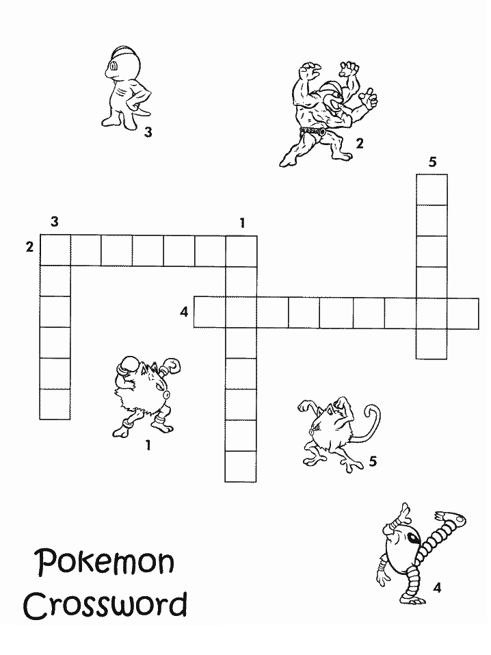 Pokemon Crossword Puzzle