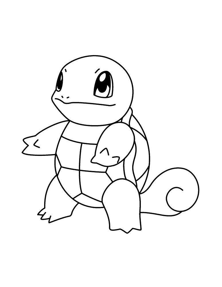 pokemon squirtle shooting water coloring pages