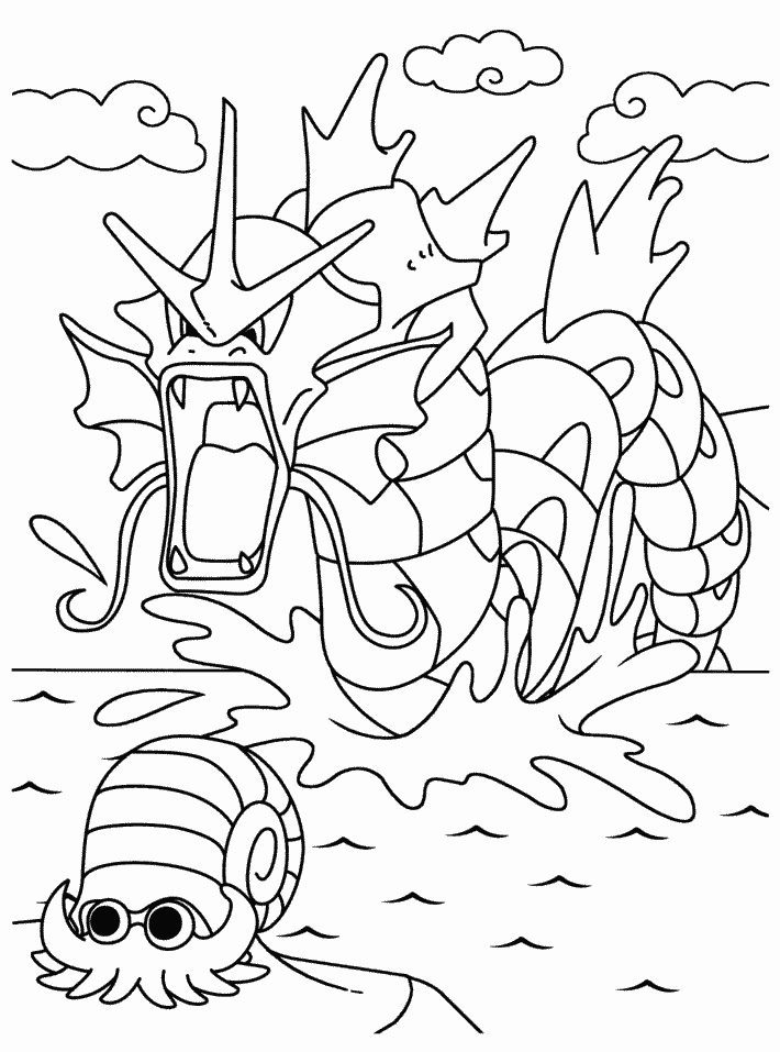 pokemon water type pokemon coloring pages