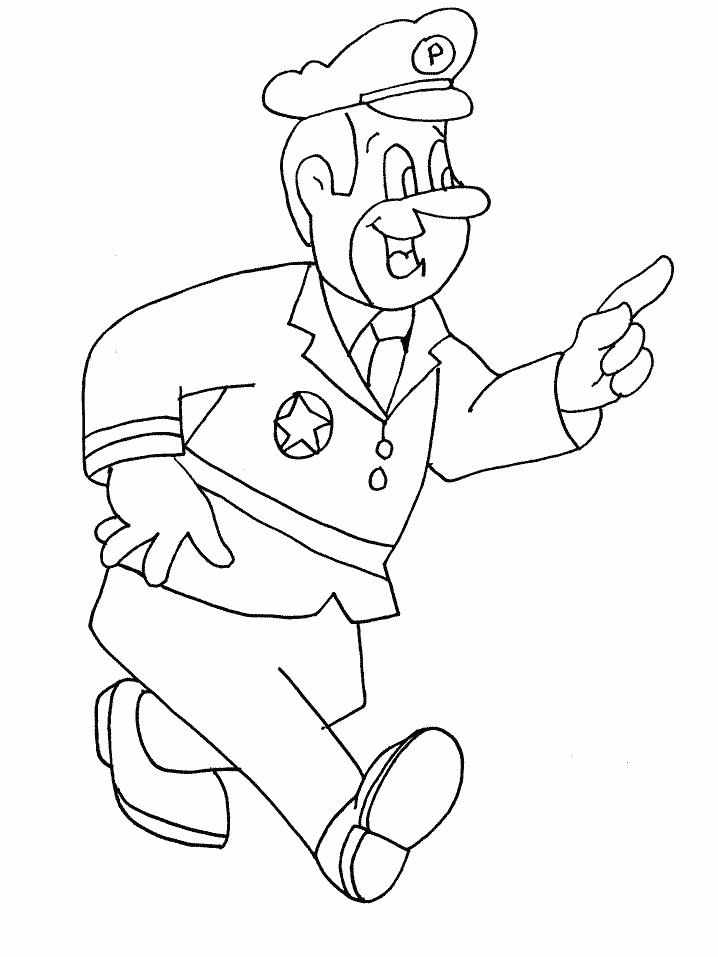 Police Officer Coloring Page