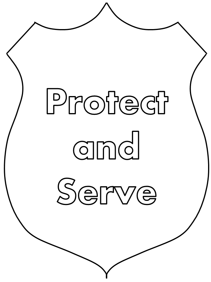 Police Badge Coloring Page