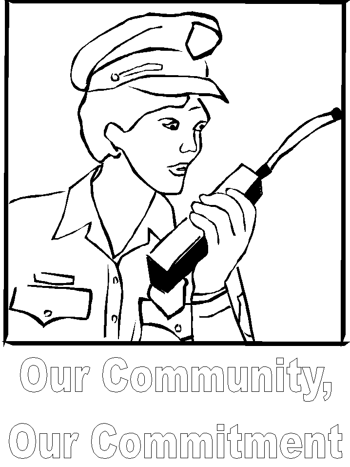 Police Women Coloring Page