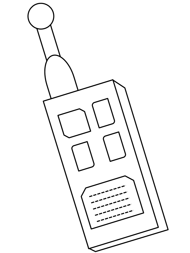 Police Radio Coloring Pages