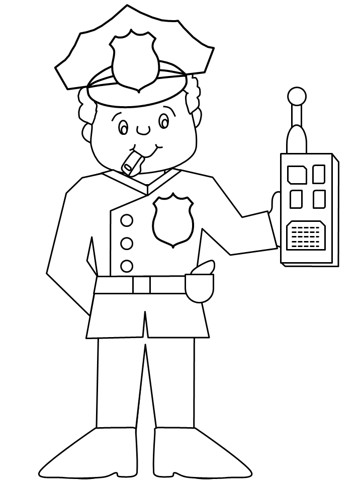 Police # 22 Coloring Pages coloring page & book for kids.