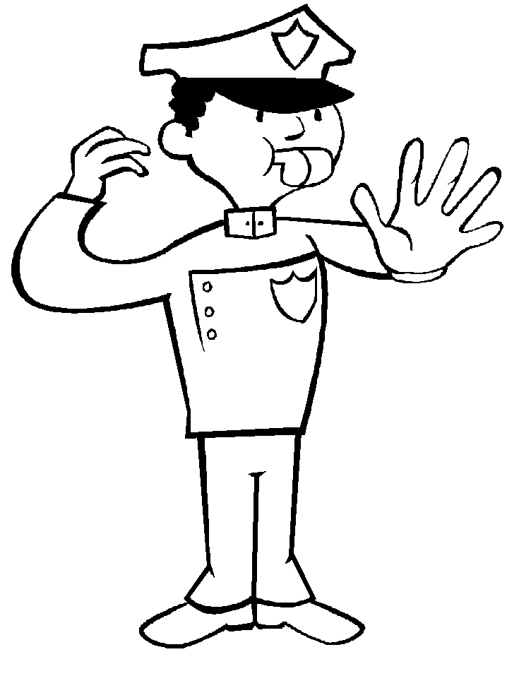 Police Officer Coloring Pages Free