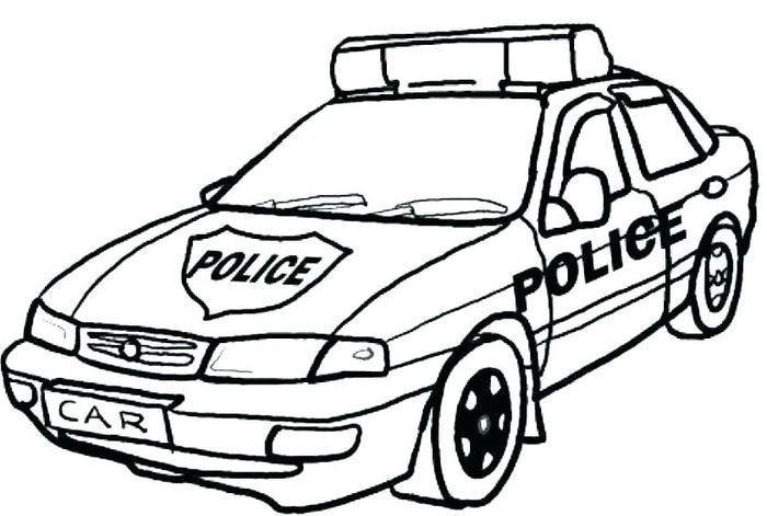 police car printable coloring pages
