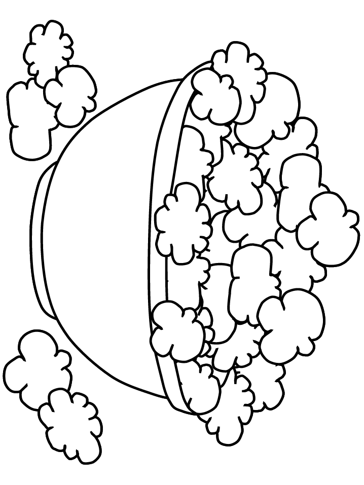 Popcorn Fruit Coloring Pages