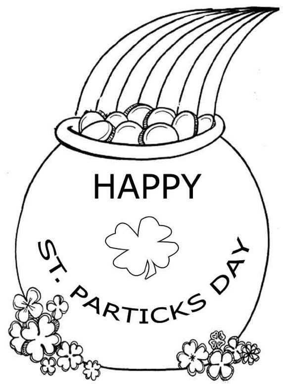 Pot of gold coloring page