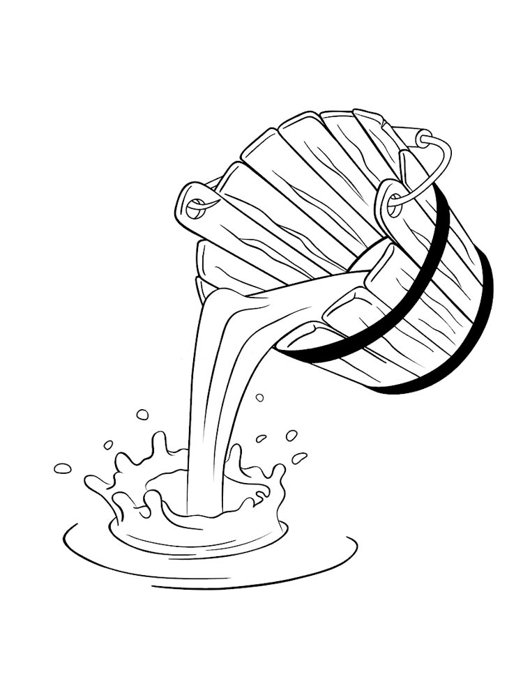 pour water coloring pages