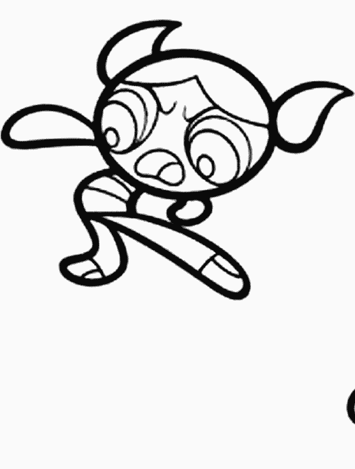 Powerpuff Girls Cartoons Coloring Pages Free
