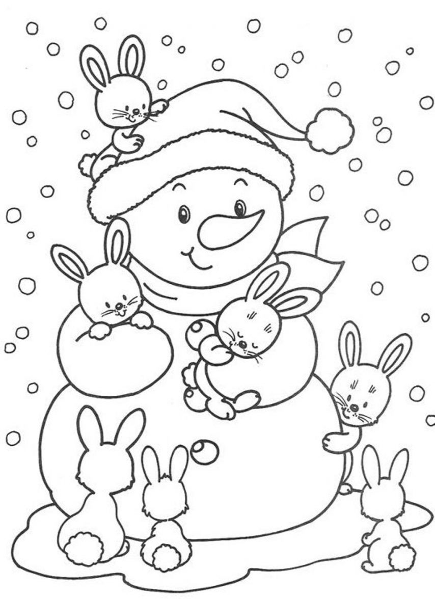 pre k coloring pages winter