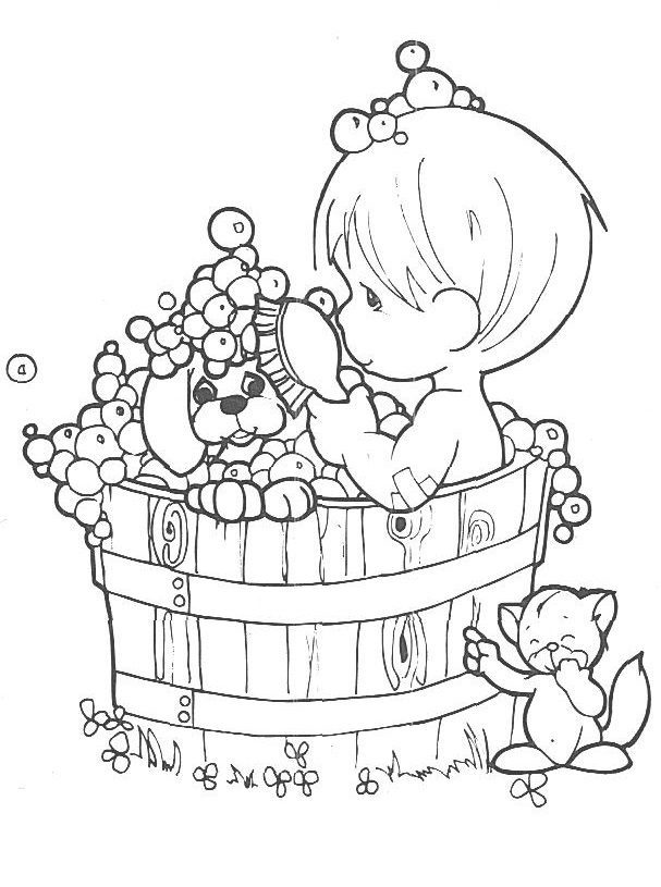precious moment coloring pages that involve water