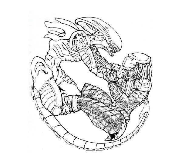 Predator VS Alien Coloring Pages