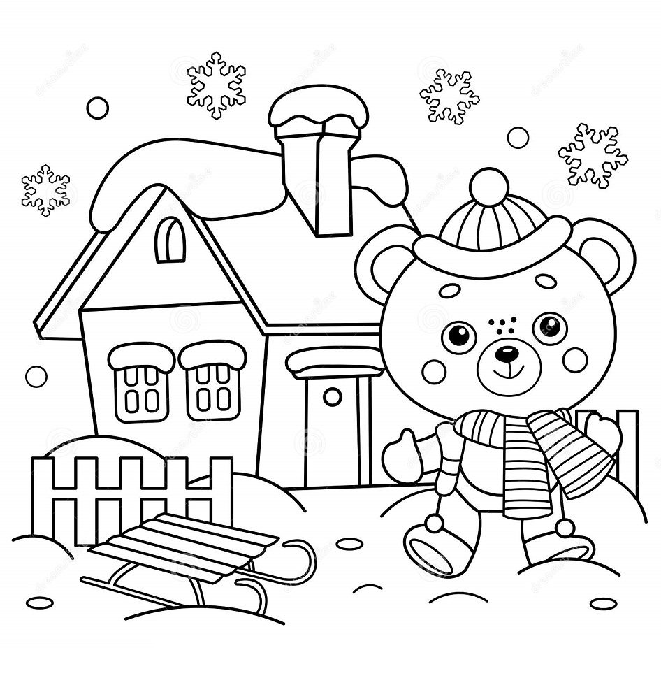 prek winter coloring pages