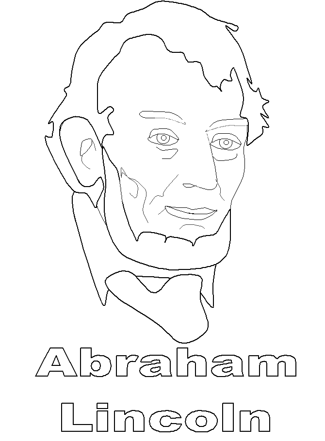 President Abraham Lincoln Coloring Page Free